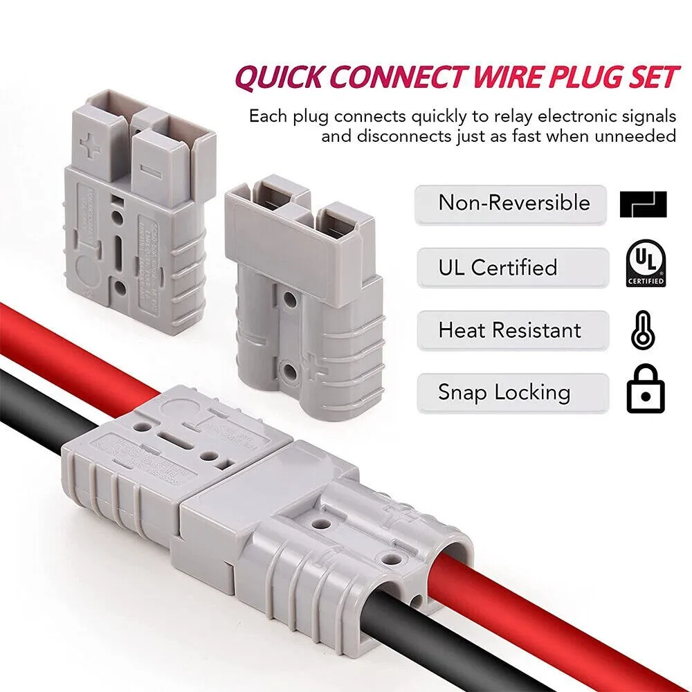 

Штепсельная вилка аккумулятора 175A, разъем для отключения лебедки, 600 В, 2AWG