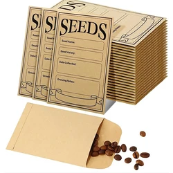 20 Pcs Kraft Paper Bag For Vegetable Seeds， Self Adhesive Seed Packets Envelope Seed Storage Collection Preservation Bag