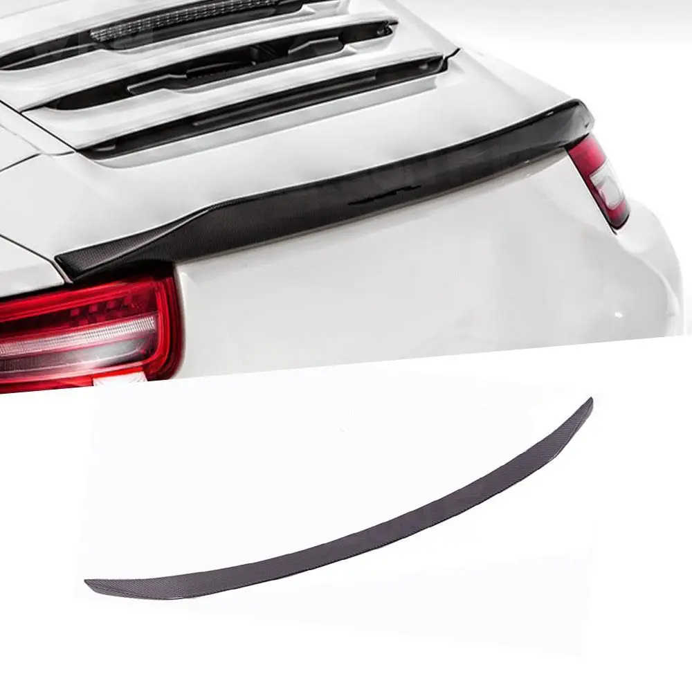 

Carbon Fiber / FRP Car Rear Spoiler Boot Trunk Wings For Porsche Carrera 911 991 2012 2013 2014 2015 V-RT Style Spoiler