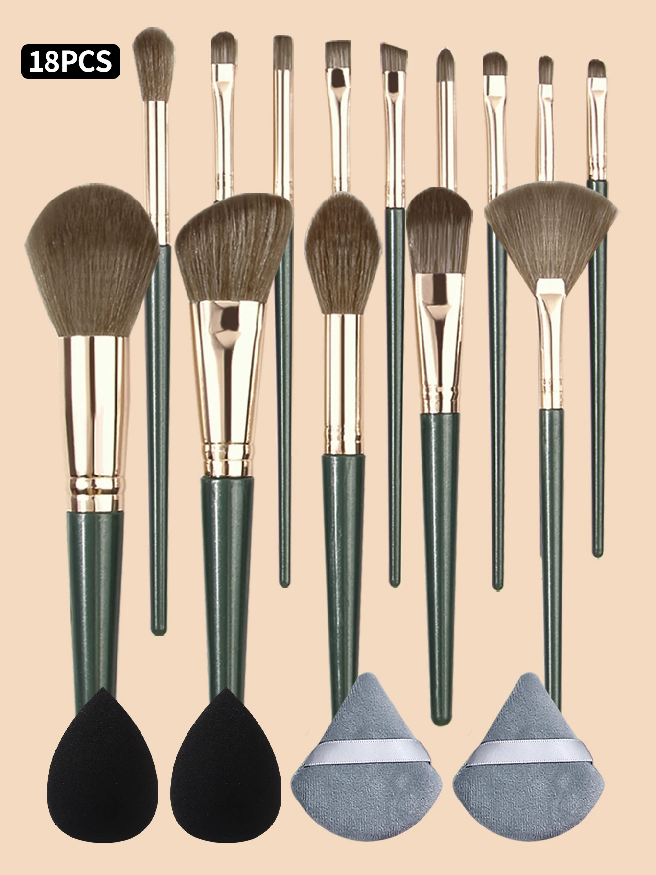 18pcs Makeup Brush Set Soft Fluffy Professiona Cosmetic Foundation Powder Eyeshadow Kabuki Blending Make Up Brush Beauty Tool