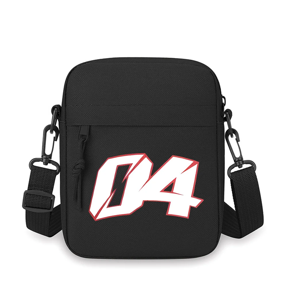 Racing number with angular design white digits Men Crossbody Bag Single Shoulder Women Cartoon Anime Film Printing Design Unisex