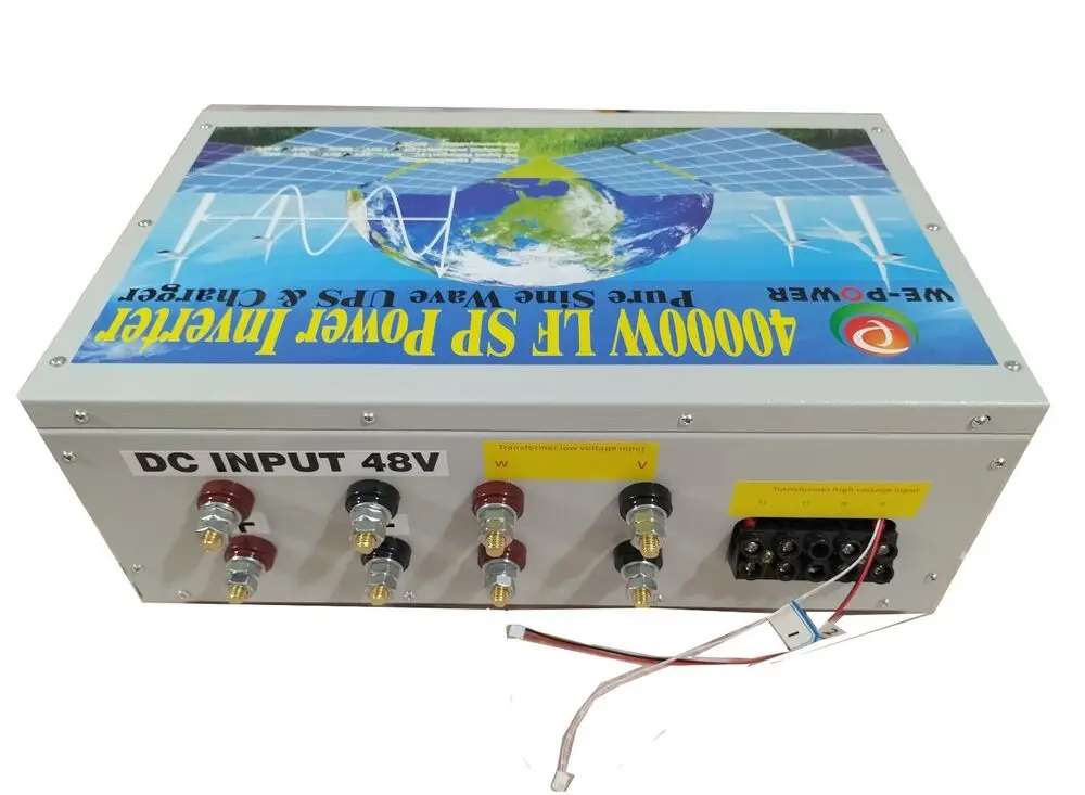 160000 ث/40000 واط التردد المنخفض سبليت المرحلة 48VDC/110 فولت ، 220 فولت التيار المتناوب موجة جيبية نقية عاكس الطاقة الشمسية LCD/UPS/غطاء شاحن البطارية