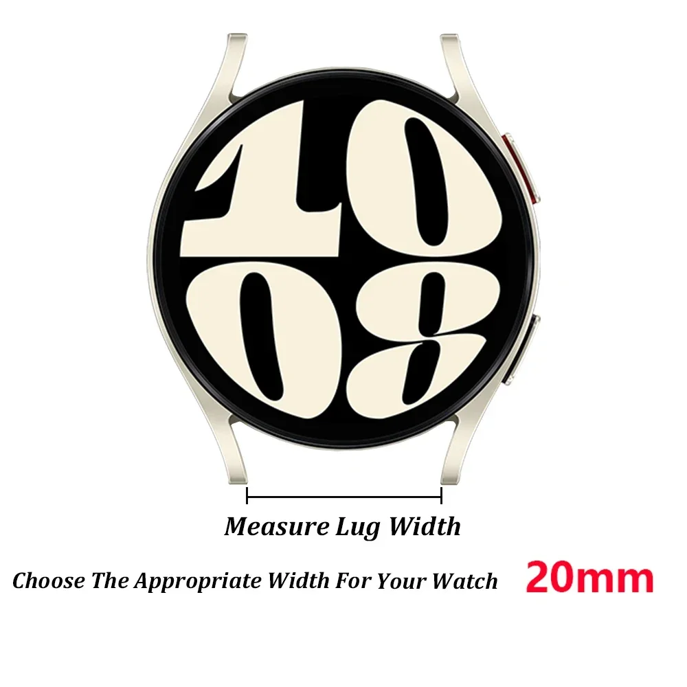 20mm Slim Jewelry Strap for Samsung Galaxy Watch 4 5 6 7 40mm/44mm 6 classic active 2 Women Metal Chain Band for galaxy watch FE