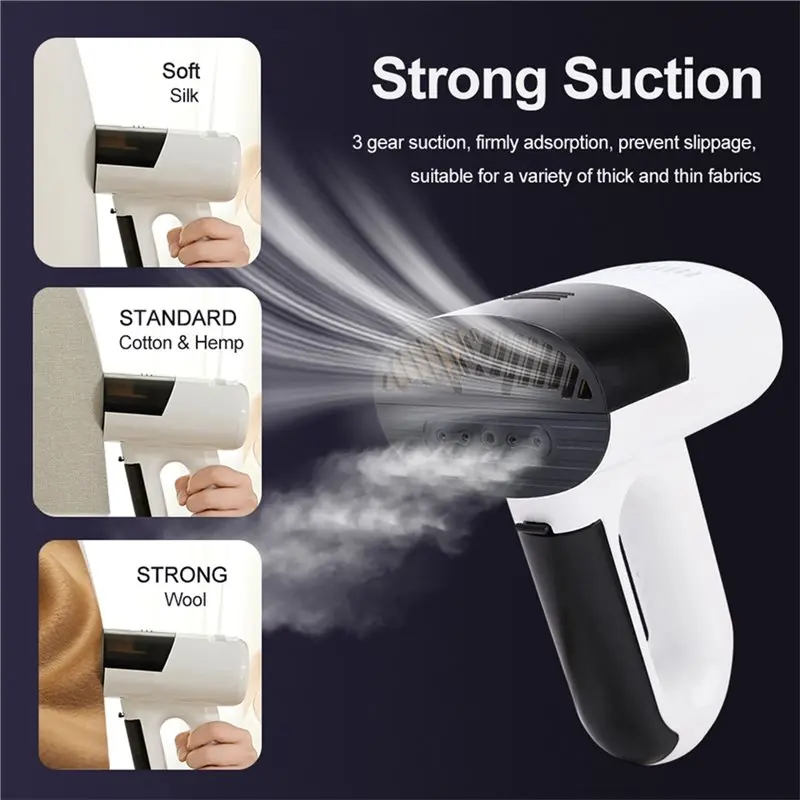 TAIGH-Handheld Steam Iron Garment Steamers Dry Ironing Wrinkle Remover With Strong Suction Clothes Press Machine B-EU Plug