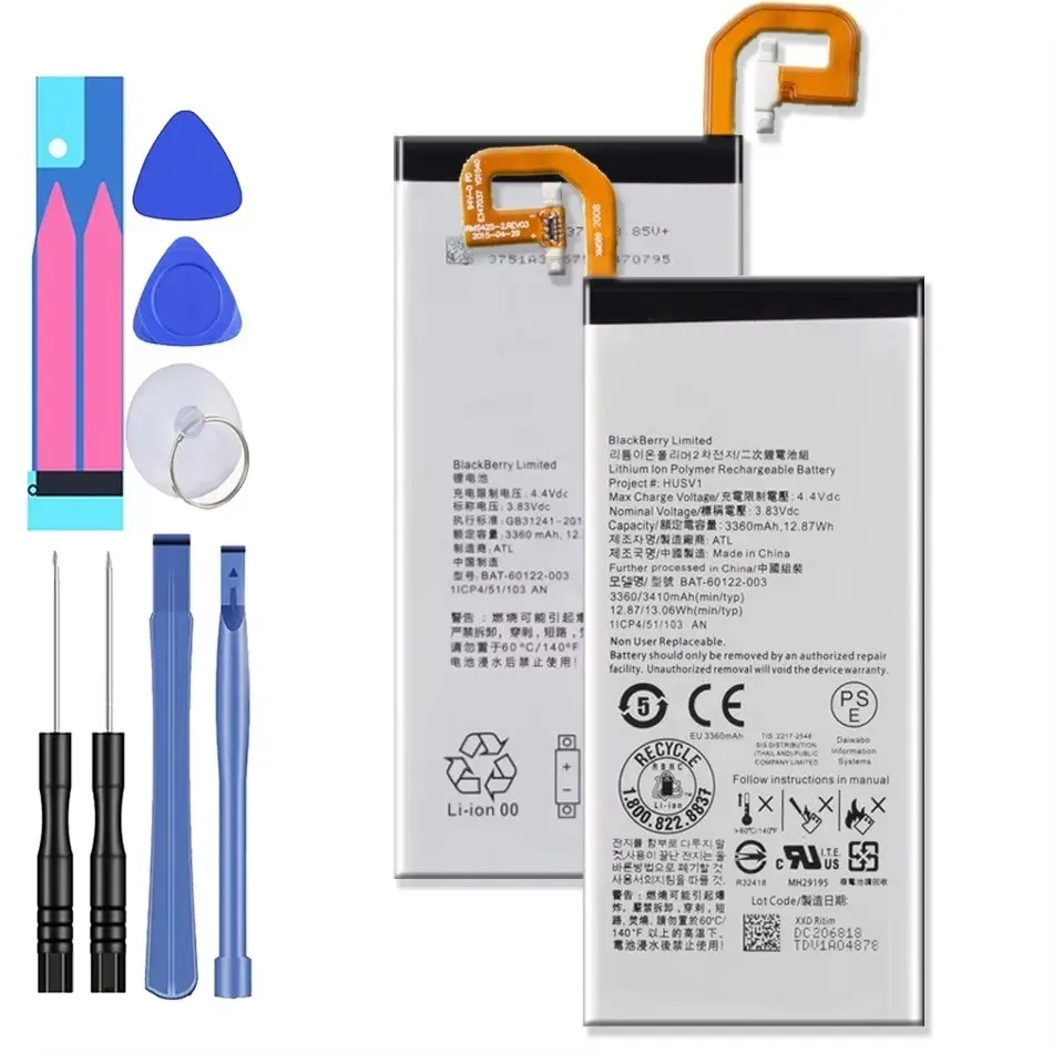 3360mAh Battery for BlackBerry Priv STV100-1/2/3 HUSV1 BAT-60122-003 Smartphone Batteries + Tools