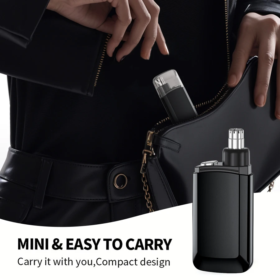 ماكينة تشذيب شعر الأنف المحمولة القابلة لإعادة الشحن، ماكينة تشذيب شعر الأنف بدون ألم للرجال والنساء #2