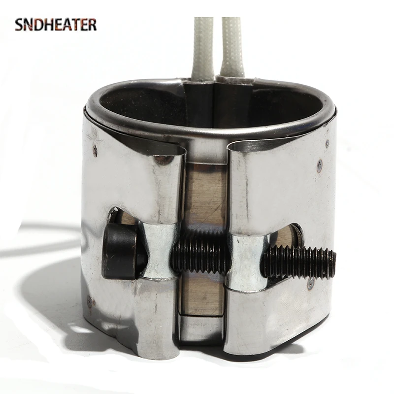 SNDHEATER High Temperature Wire Ceramic Plug Stainless Steel Band Heater Dia. 80mm 85/90/95/100mmL 220V 490W-600W for Extruder