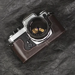 Handmade Genuine Leather Half Case Film Camera Protective Case Leather Camera Half Case For Nikon FM Case