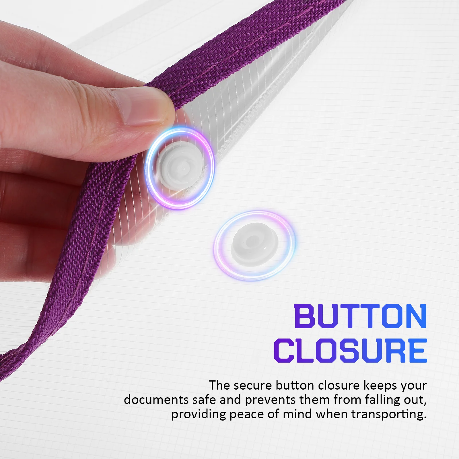 5 قطعة مجلدات الملفات الموسعة منظم المستندات الشفاف حجم الرسالة حامل الملفات زر إغلاق مكتب التموين #2