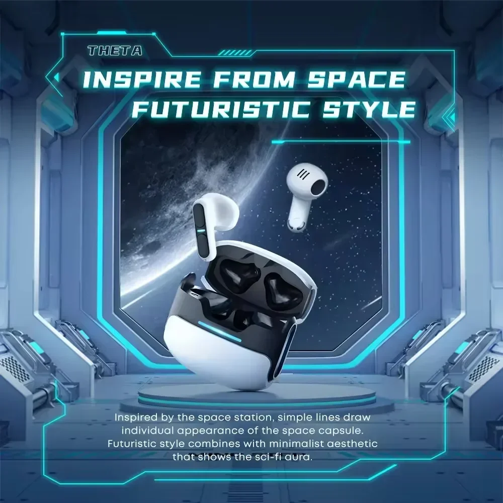 5.3 Wireless TWS Wireless Earbuds Bluetooth  Earphones Dual Mode for Game Music ENC Talking Noise Canceling Compatible with IOS