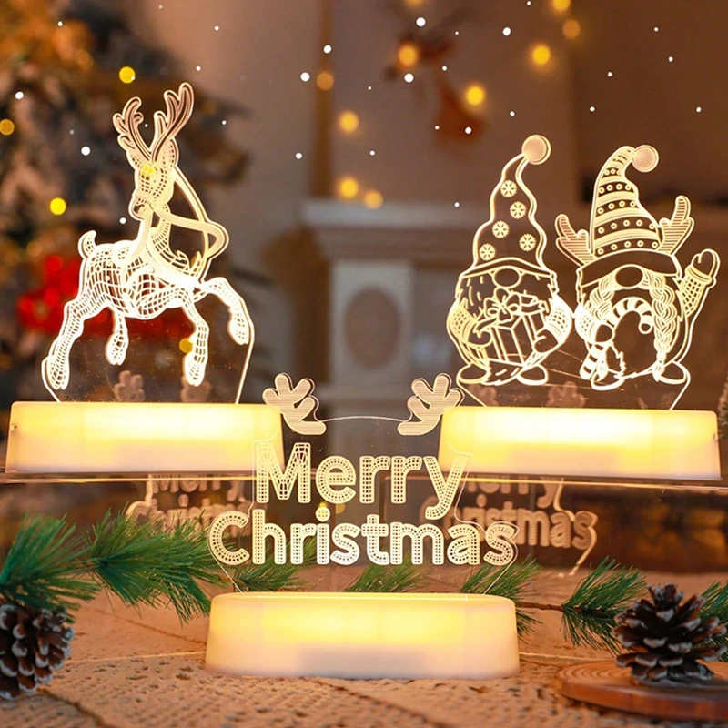 Christmas Ornaments Lights LED Fairy Lights Christmas Decorations for Home 2024 Xmas Ornaments Navidad Noel Gifts New Year 2025