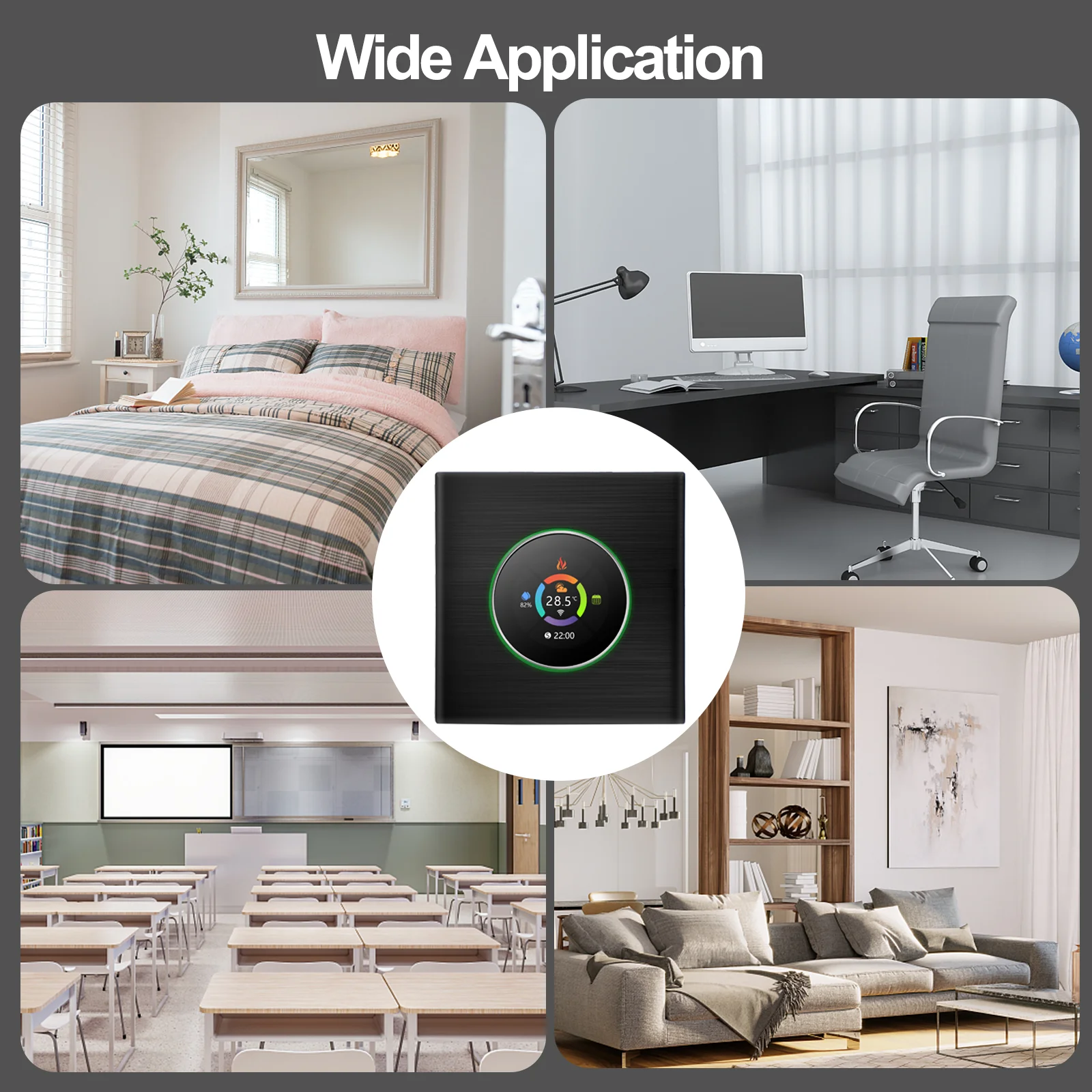 WiFi Smart Thermostat Temperature Controller Programmable Button Control/ APP/ Voice Control Compatible with Alexa/Google Home