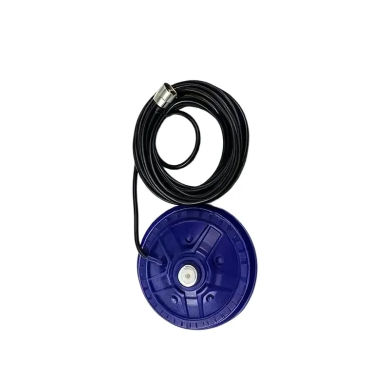 ABZW Universal Car Walkie Talkie Antenna Base Strong Suction Cup Mount 5M 50-3 Coaxial Cable Male Connector, Blue