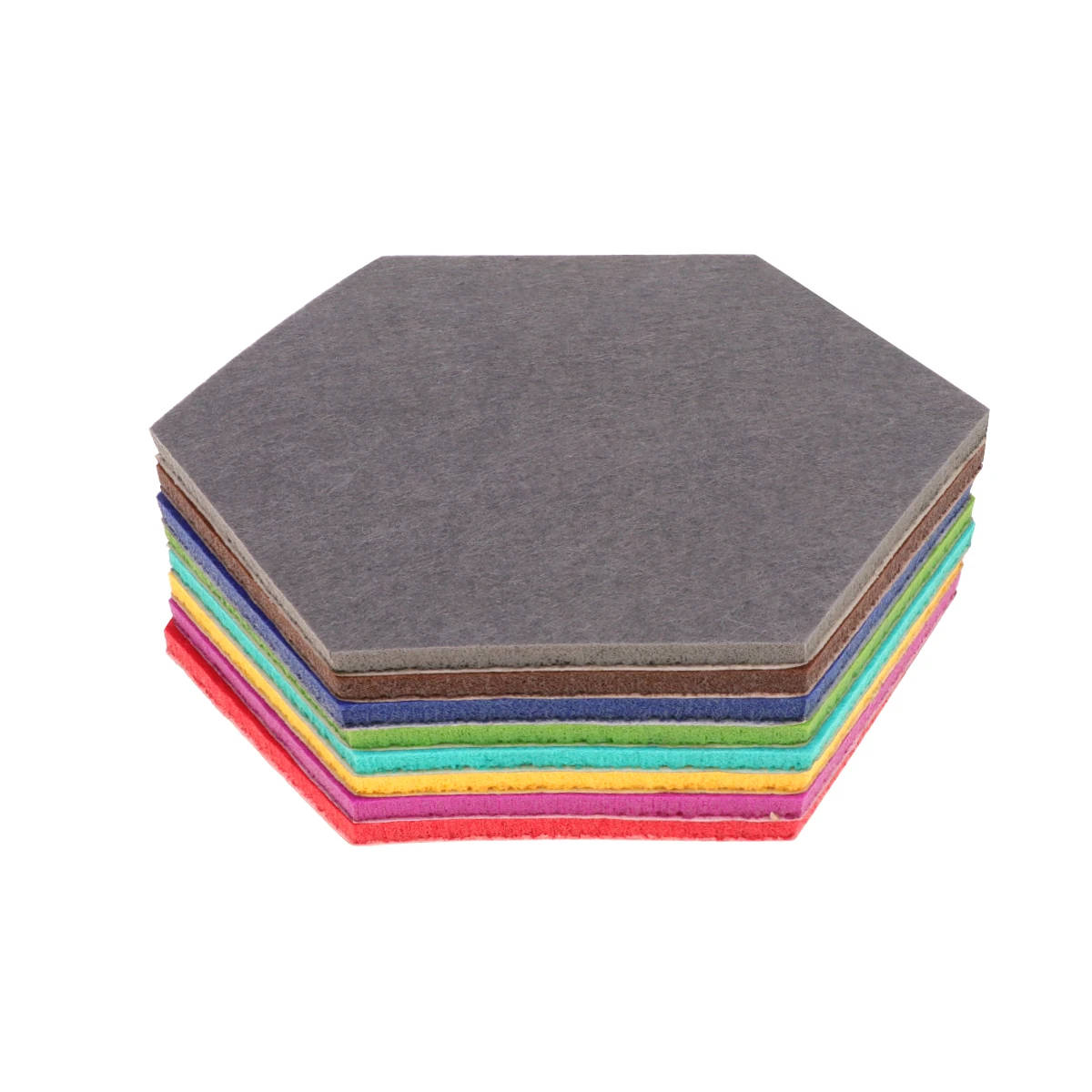 

8 Pcs Wall Decorative Bulletin Boards Notice Self-adhesive Stickers Felt Hexagon