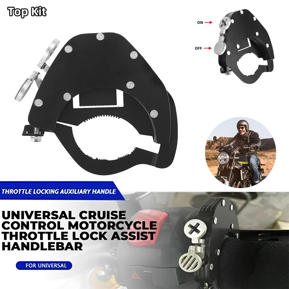 

Universal Motorcycle Top Throttle Lock Cruise Control Clip Adjustable Thumb Accelerator Assist Grip Lasting Handlebar Controller