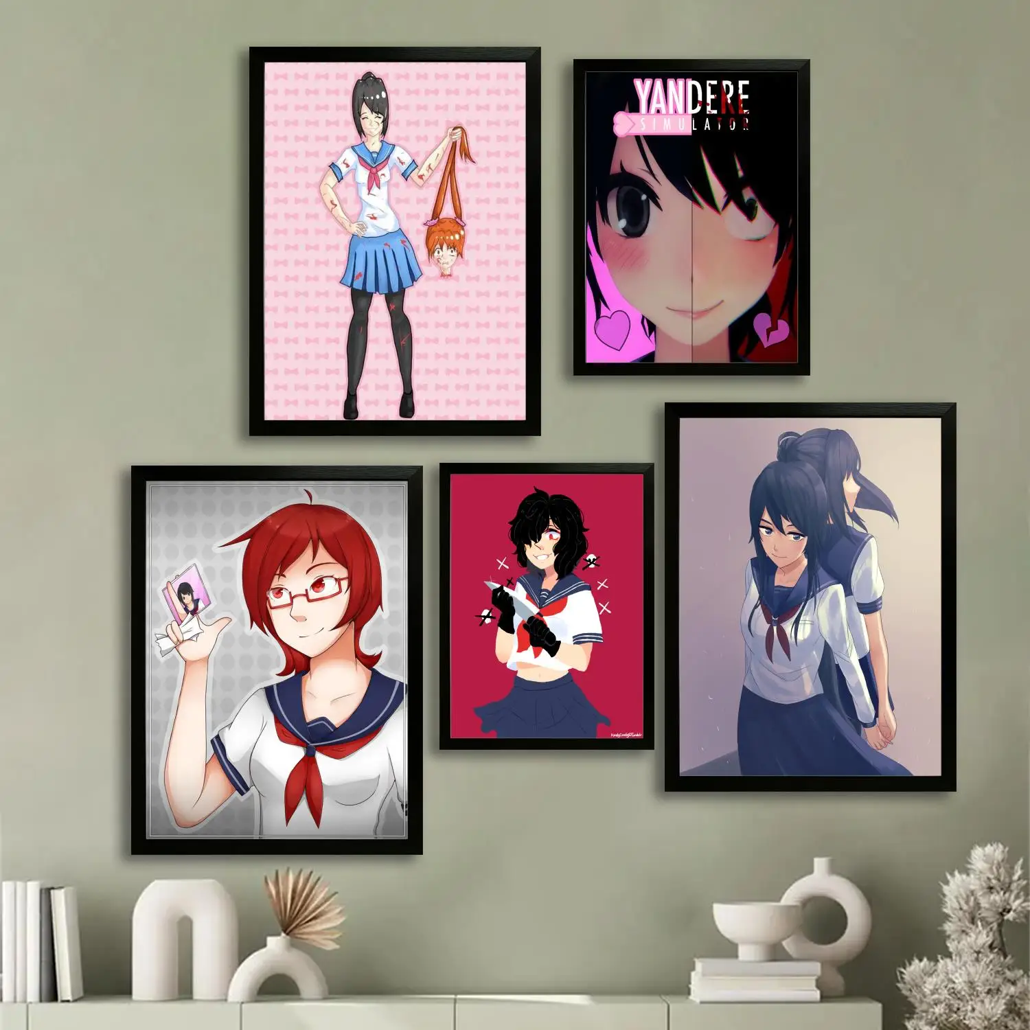 yandere simulator Canvas Art Poster and Wall Art, Picture Print, Modern Family, Bedroom Decor, Posters,Decorative painting