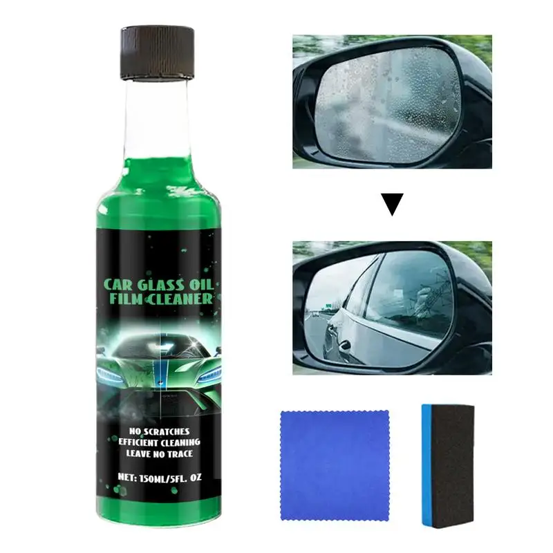 

Car Glass Oil Film Stain Removal Cleaner Oil Film Remover For Car Window 150ml Car Windshield Cleaner Glass Film Removal Fluid