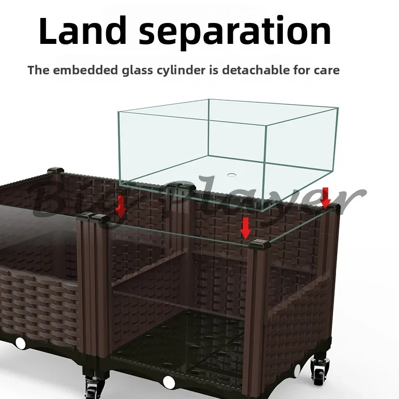 

Turtle Amphibious Breeding Tank Turtle Water Tank Ecological Environment Breeding Built-in Glass Tank Brazilian Grass Deep Water