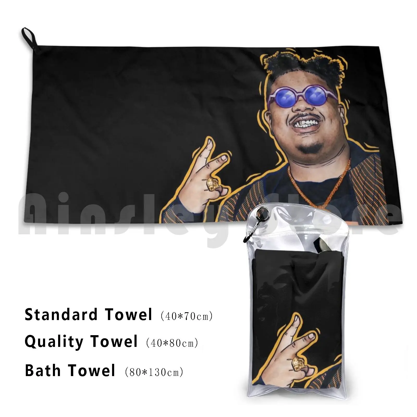 Toalla Naza-Retrato 2277 Naza Loin De Moi Souris Verte Marwa Loud Allez Les Gros Rap