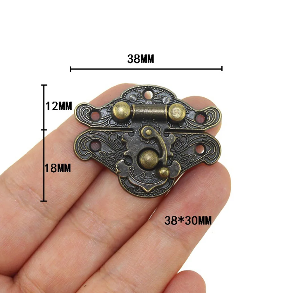 

10pcs Wooden Latch Retro Alloy Clasp For Retro Jewelry Trinket Box Suitcase Lock Catch Vintage Hardware Durable
