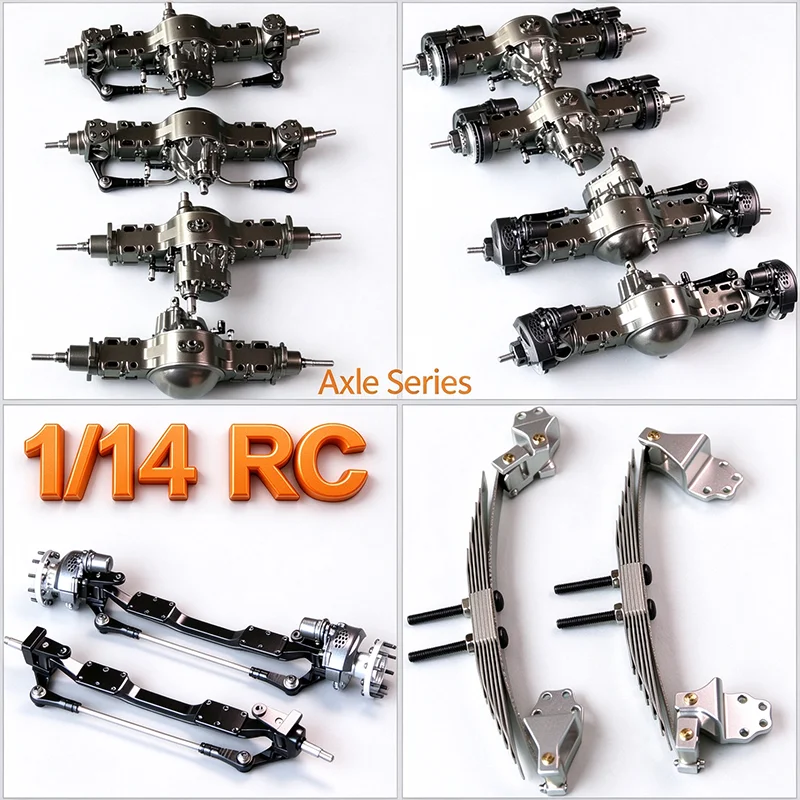 Axle Series: Front and Rear Axles, Through Axles, Powered Axles for Tamiya 1/14 RC Truck for SCANIA 770S for VOLVO