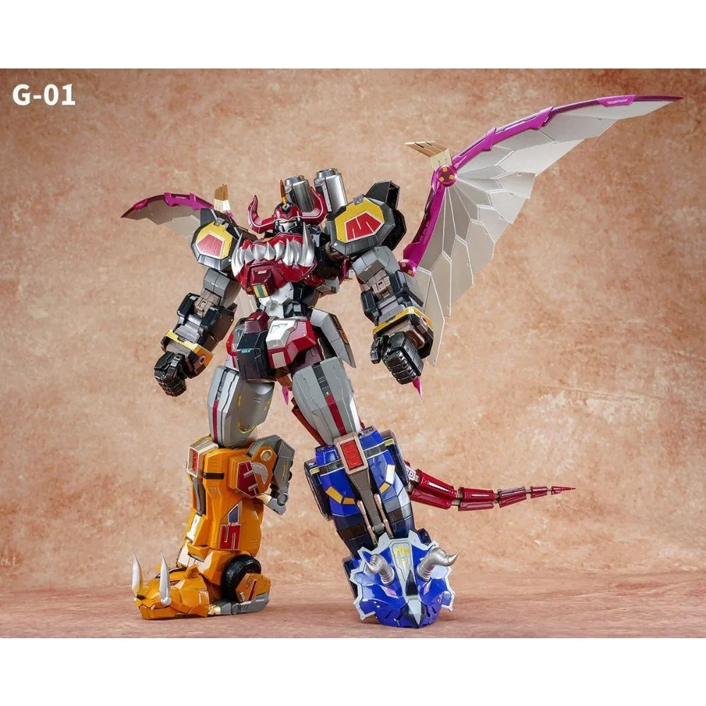 In Stock 28cm G-01 Dinosaur Squad Extraordinary Squad Dino Megazord Mech Mobile Finished Model Restoration Version Can Combine