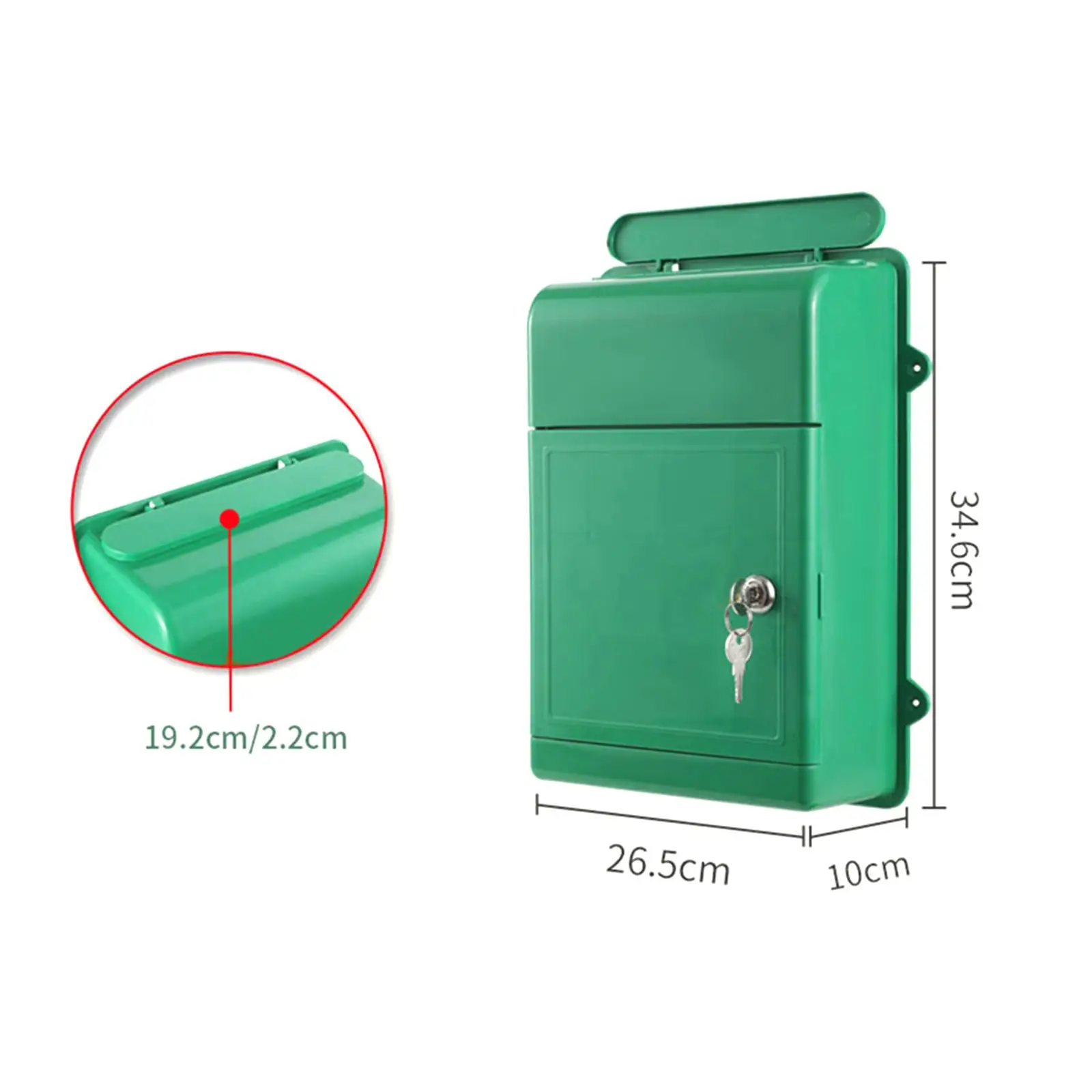 Wall Mount Mailbox Practical Letter Box for Office Building Community Street