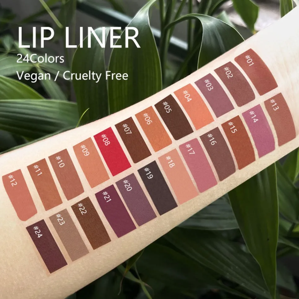 6Pcs/Kit Lip Liner Set Waterproof Matte Lipliner Private Label Vegan Makeup Wholesale Custom Logo