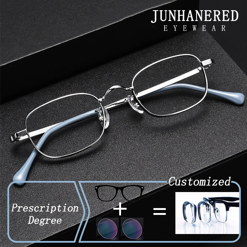 

New Fashion Brand Design Men Square Frame Photochromic Prescription Glasses Anti Blue Light Myopia Astigmatism Reading Eyewear