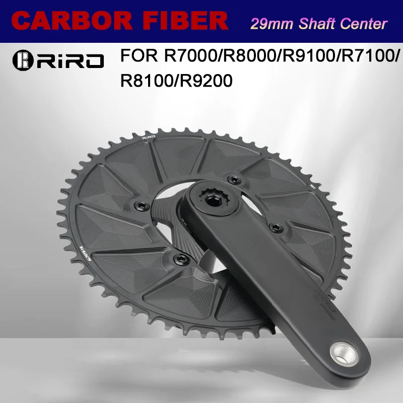 

RIRO 165/170/172,5 мм складной велосипедный шатун из углеродного волокна, шатуны для шоссейного велосипеда, одинарные/двойные звездочки для 105 R7000/R8000/R9100/R7100