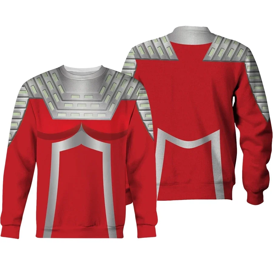 Ultraman Tiga Cosplay Hässlicher Weihnachtspullover 3D-Druck Rundhalspullover für Männer Frauen Jungen Mädchen Anime Weihnachtsfeiertags-Party-Pullover – Detail 5