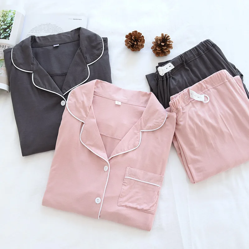 Confinement Clothing Spring and Autumn Postpartum Nursing Clothing Pregnant Women Pajamas Nursing Nursing Clothing Summer Suit