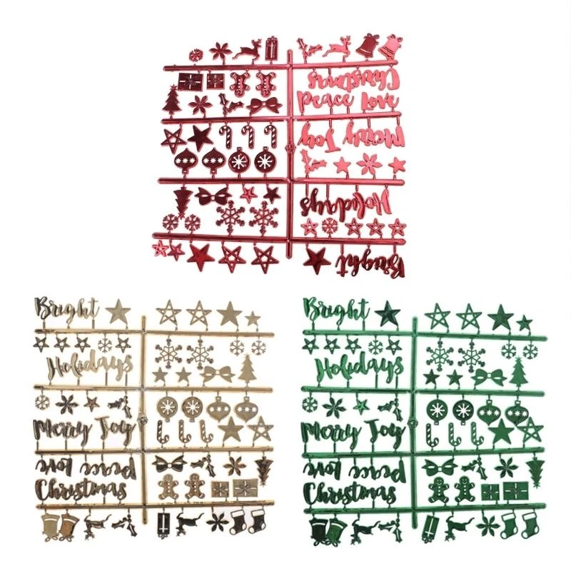 QX2E Christmas Holiday Characters for Changeable Felt Letter Board Message Boards