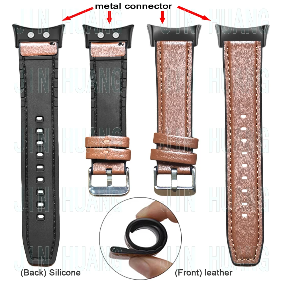 สายหนังซิลิโคนสำหรับ Garmin Forerunner 45S สายนาฬิกาข้อมือสำหรับเปลี่ยนสายรัดข้อมือ Garmin SWIM 2ข้อต่อโลหะ