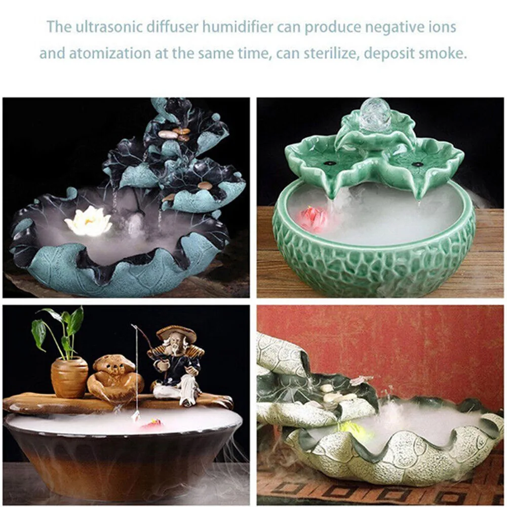 صانع ضباب عملي مبيد بدون رأس رش خفيف تيار مستمر 24 فولت 36 مللي متر لتزيين خزان الأسماك لبركة نافورة الماء