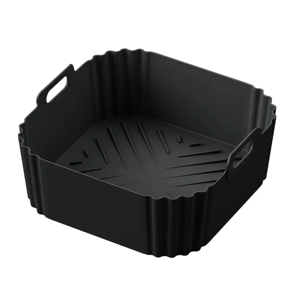 Silikon-Luftfritteuse-Einlagen, 22,5 cm, antihaftbeschichteter Korb, wiederverwendbar, für Ninja AF181 AF180 AF141 AF140, kompatibel mit 5–8QT-Luftfritteusen