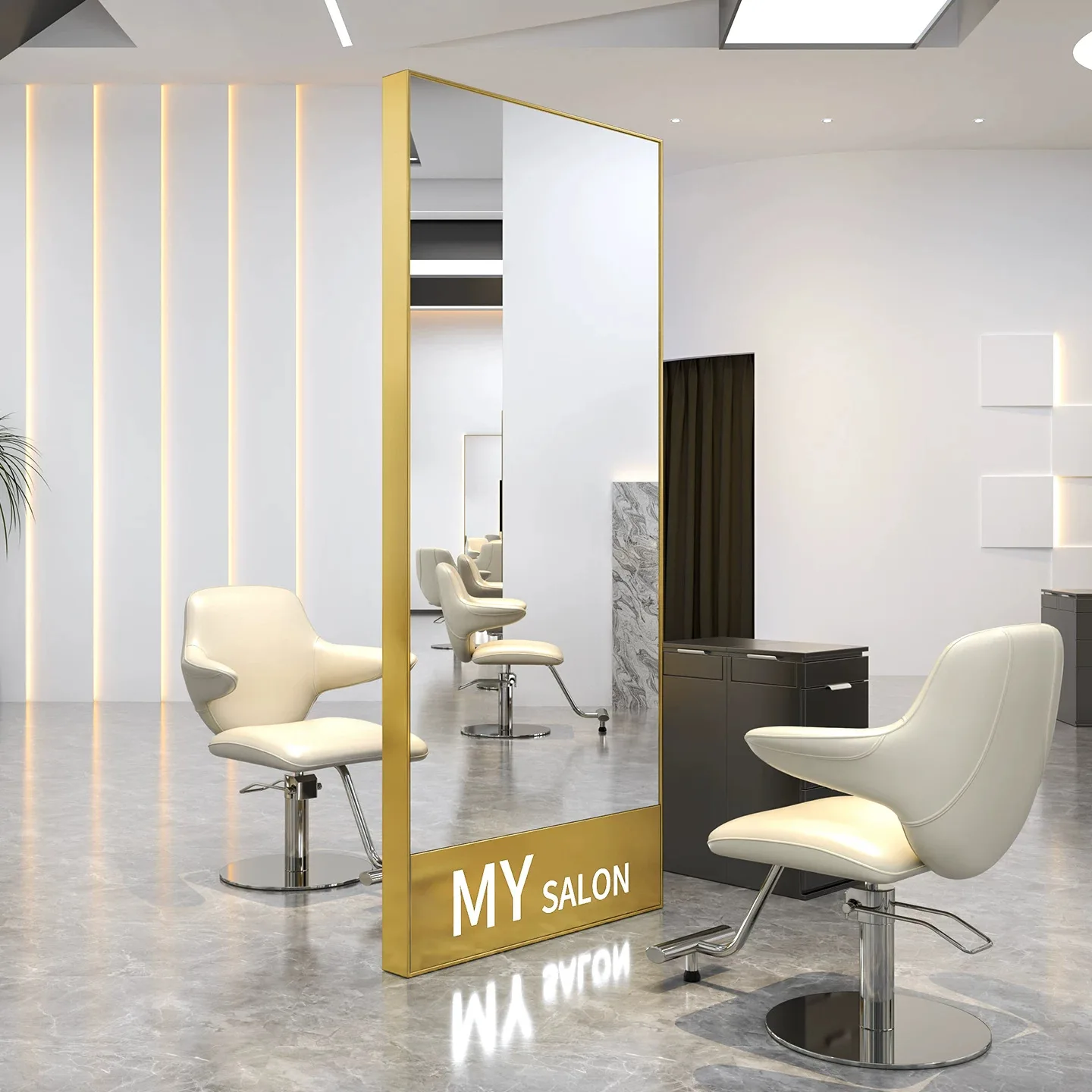 HYS salon barber shop mirror hair salon special single-sided double-sided mirror table trendy hair salon perm dyeing and cutting