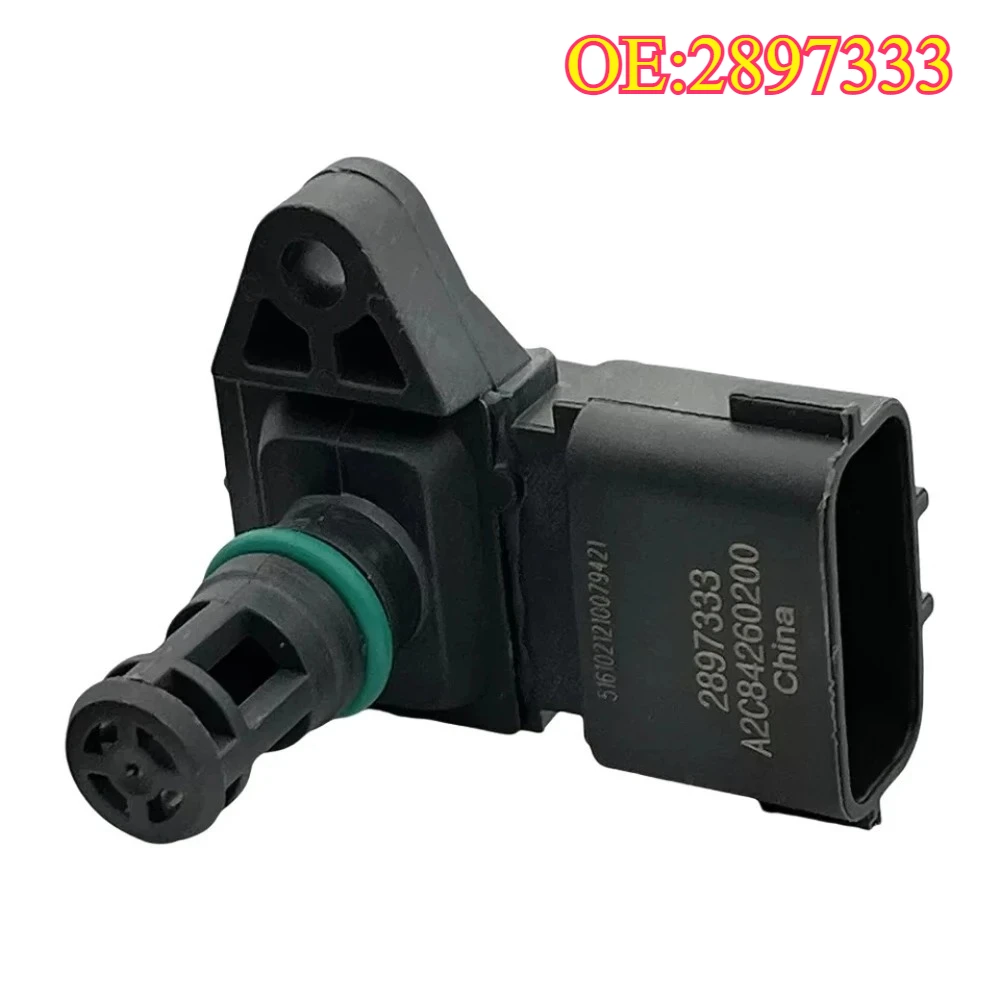 High quality New for 2Pcs 2897333 5WK96801 Manifold Air Intake Pressure Sensor for 6.7L MAP 921322 4903286 A2C84260200