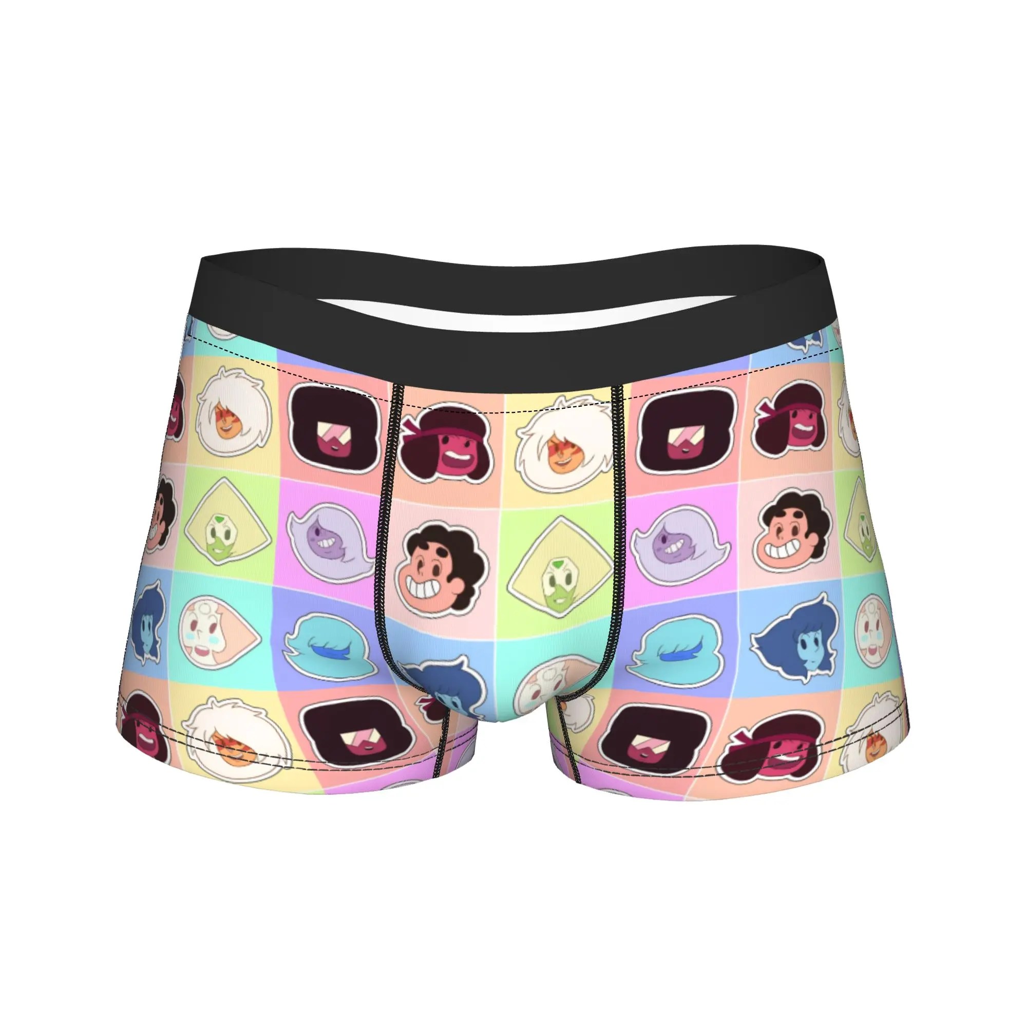 Men's Garnet Peridot Lapis Lazuli Amethyst Underwear Steven Universe Sexy Boxer Briefs Shorts Panties Homme Underpants Plus Size