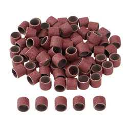 100Pcs 12.7mm Drum Sanding Bands for Nail Power Drills Accessories Manicure Pedicure Polishing Tools Grit 80 120 180 240 320 600