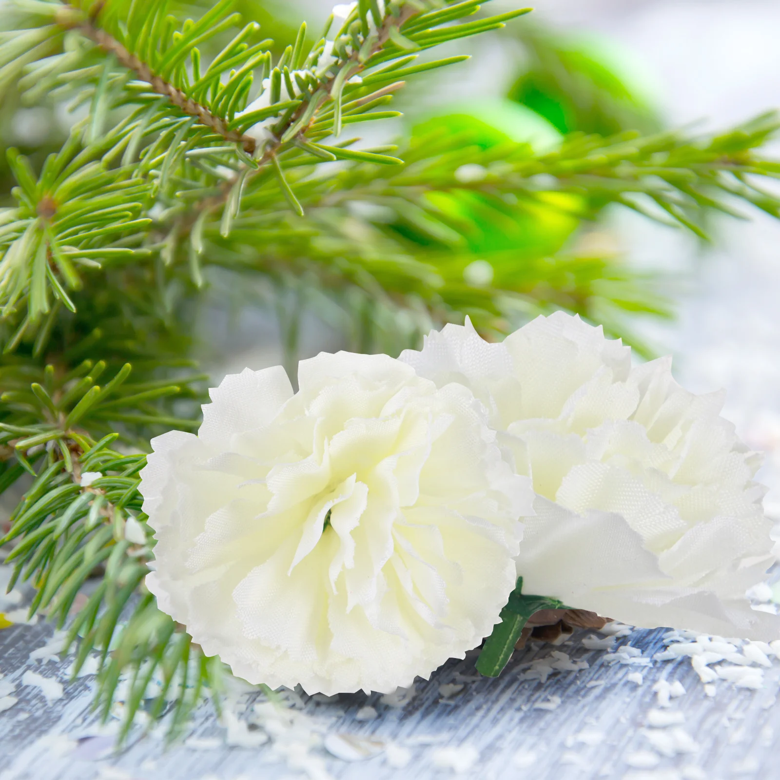 

20Pcs Simulated Carnation Vivid Appearance Romantic Atmosphere Decorative False Flowers Simulation Carnation Flower Adornment