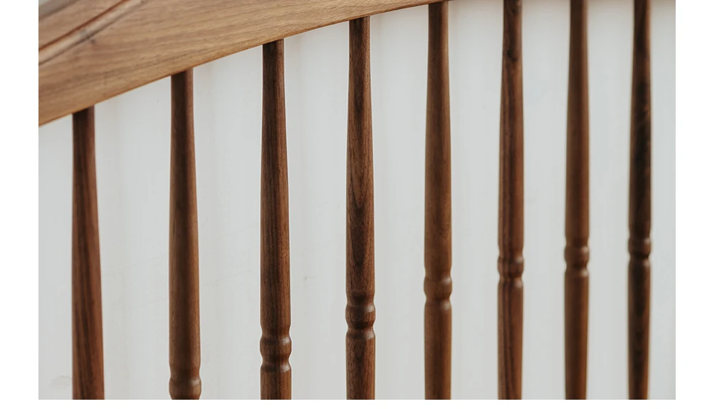 black walnut, solid wood bed, Nordic, retro, single bedroom, children's bed