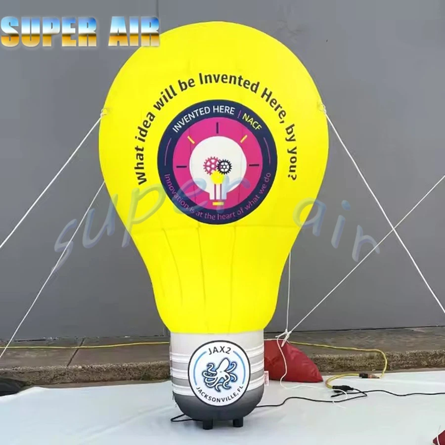 

Customized with display signs luminous diode inflatble electric bulb for sale