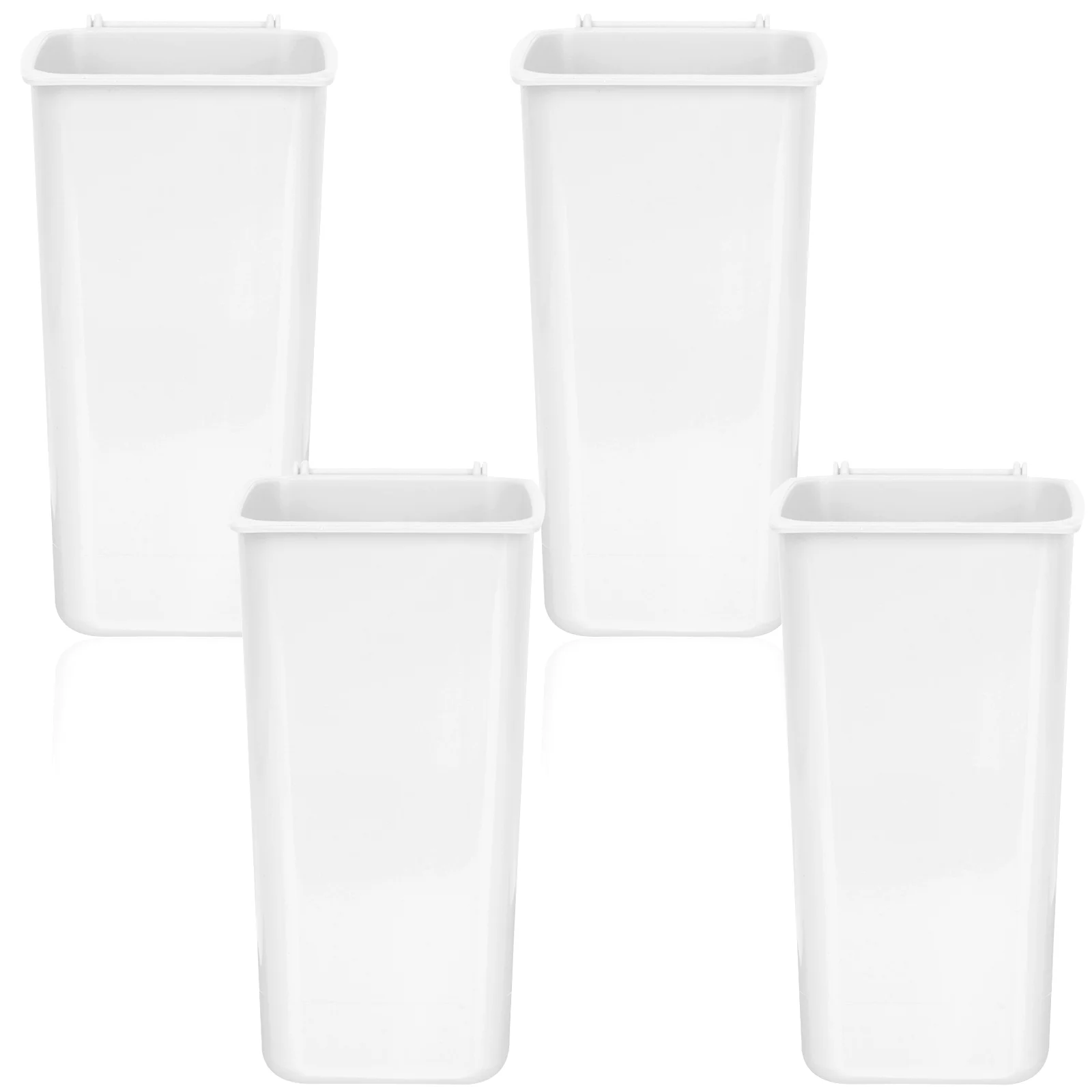 

4 Pcs Trash Can with Lid Kitchen Table Waste Basket Desk Small Desktop Organizer Trashcan for Bedroom Paper Bin Storage