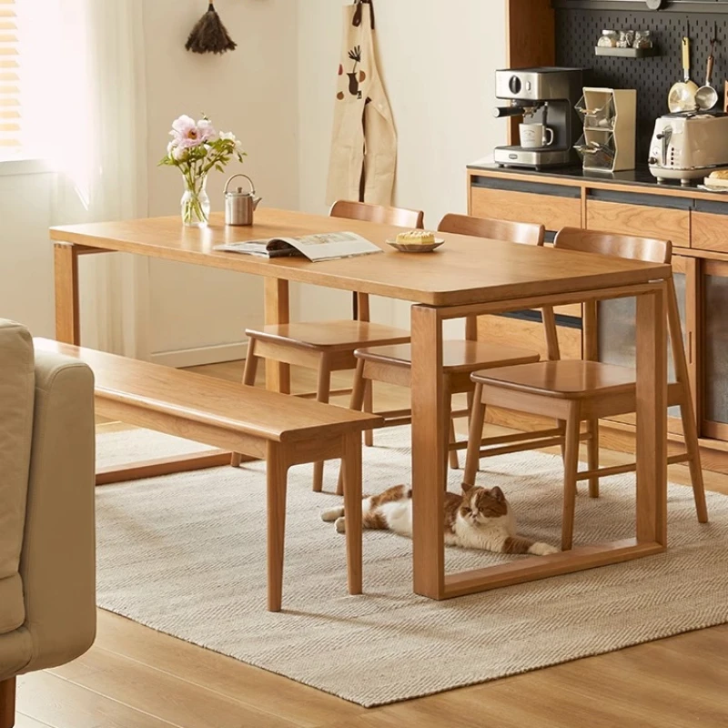 

Elegant Dining Tables Room Wooden Table Designer Coffee Home Rectangular Modern Rooms Kitchen Multifunction Mesa Service Home