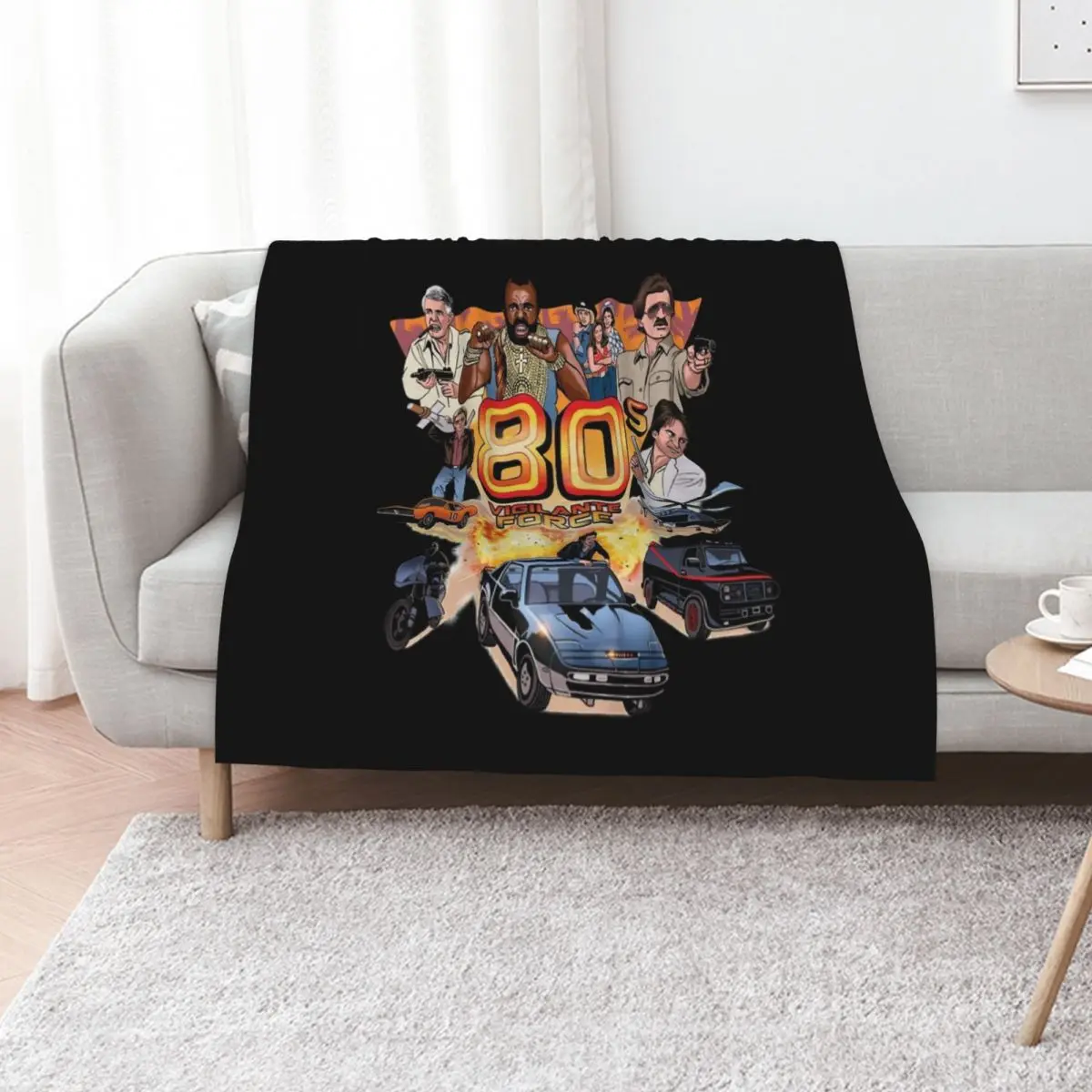 80_s Vigilante Force Classic T-Shirt Throw Blanket Luxury Throw Vintage Soft Beds blankets ands Weighted Flannel Blankets