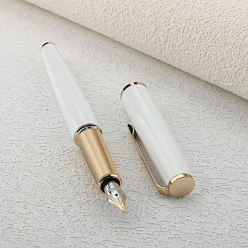 Jinhao 95 White  Series Fountain Pen for Calligraphy High-end Retro Exquisite Business School Writing Pens Office Supplies