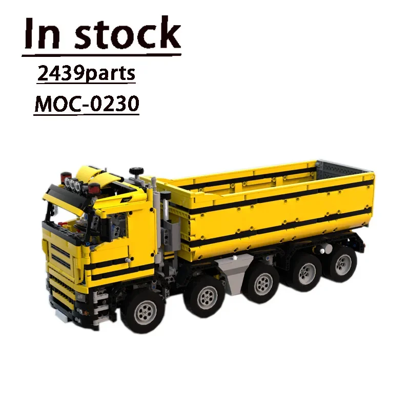 

MOC-0230 Самосвал 10 × 4, пневматическая версия, модель строительного блока • 2439 деталей, строительный блок для мальчика, игрушка на день рождения, подарок