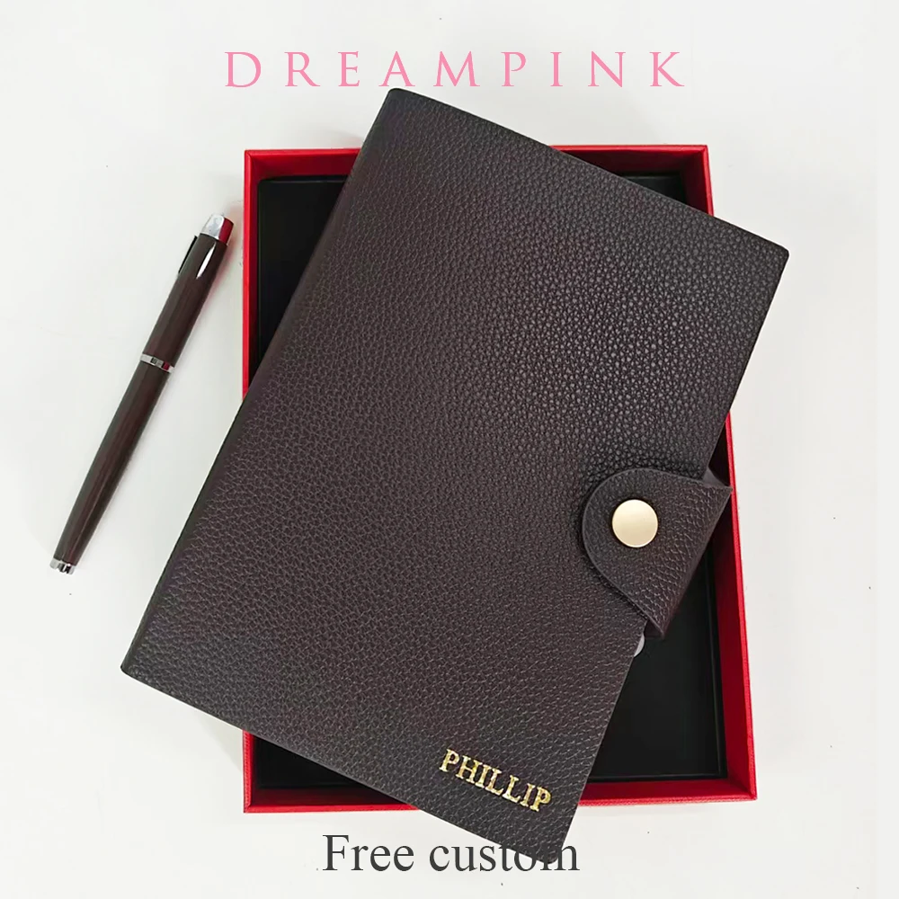 Luxury Men Women Souvenir Journal Notebook Gift Box Custom Name A5 Corporate Gift Diary Notebook