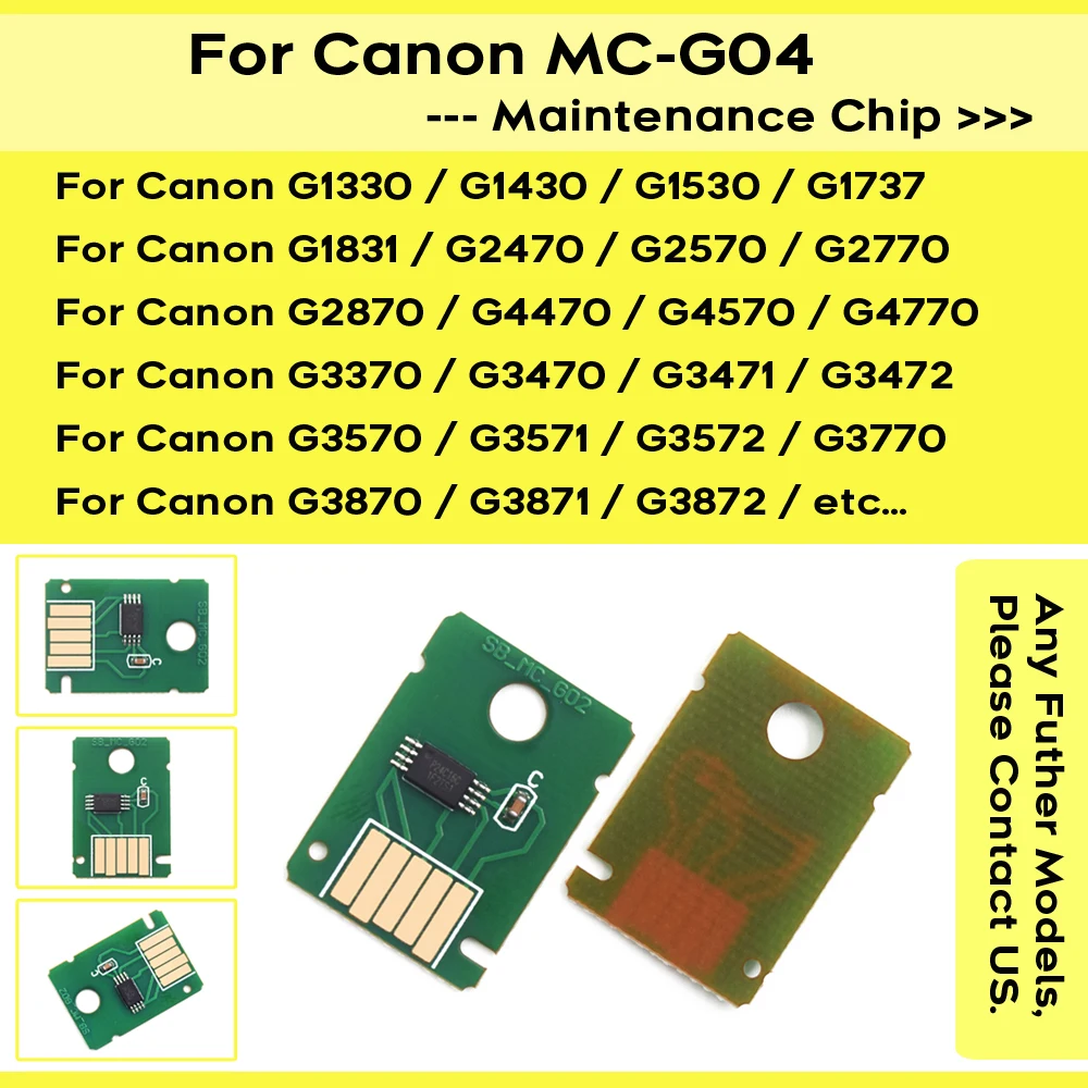 Ink Maintenance Box Disposable Chip MC-G04 MC G04 For Canon PIXMA G3170 G3270 G3370 G3470 G3471 G3472 G3570 G3571 G3572 G3630